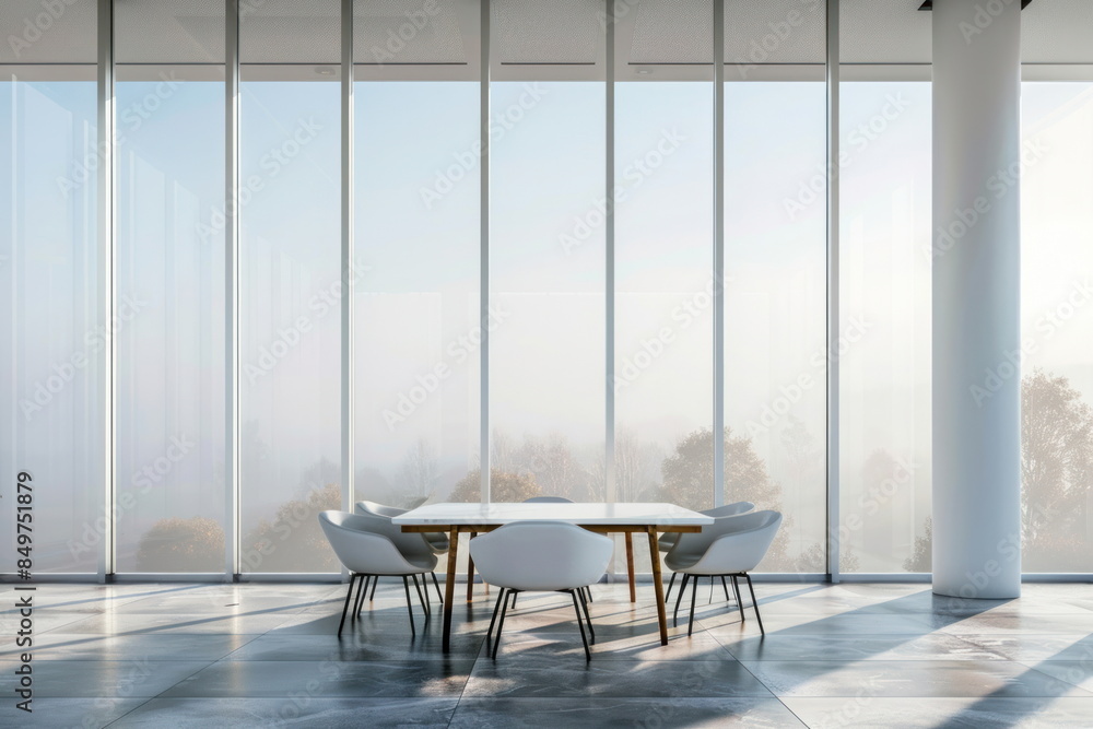 Fototapeta premium office room, modern interior, meeting table