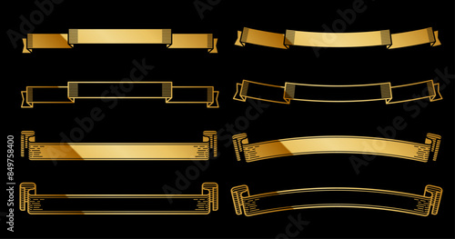 A retro vintage horizontal frame set with a luxurious gold design.
