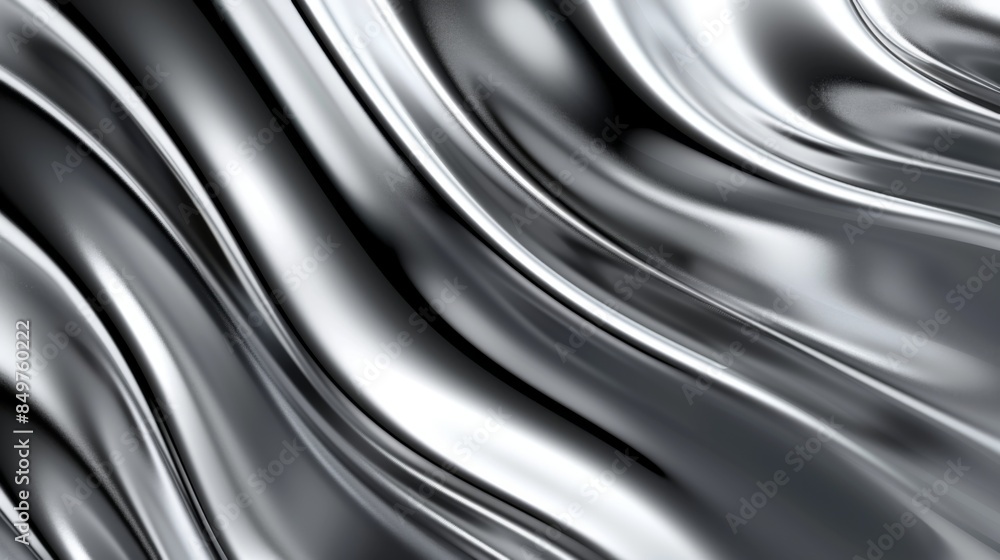 custom made wallpaper toronto digitalThis image showcases swirling patterns in a metallic silver texture with a liquid-like reflective quality
