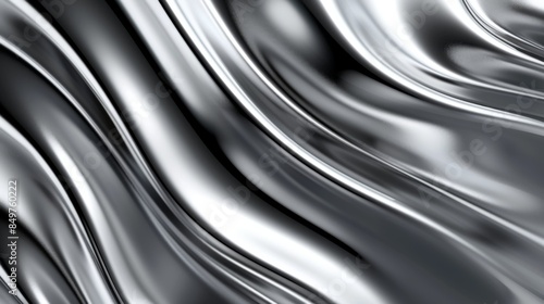 This image showcases swirling patterns in a metallic silver texture with a liquid-like reflective quality