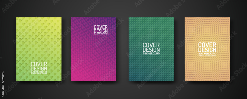 set cover design template with modern geometric lines textured pattern and colorful dynamic gradation set cover design template with modern geometric lines textured pattern and colorful dynamic gradation