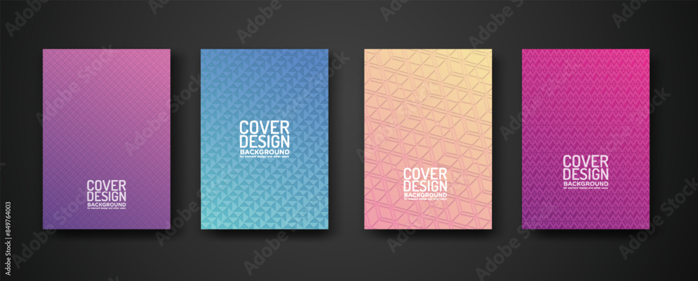 set cover design template with modern geometric lines textured pattern and colorful dynamic gradation set cover design template with modern geometric lines textured pattern and colorful dynamic gradation