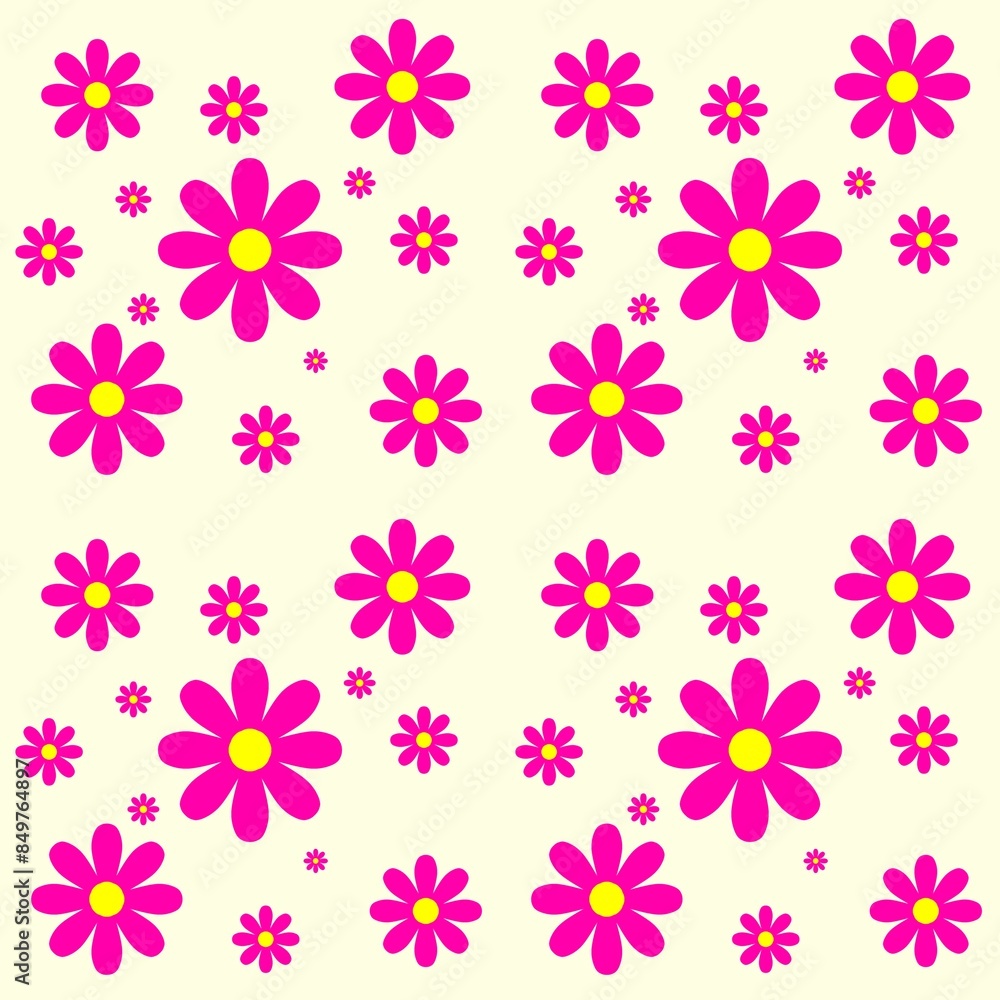 Seamless pattern with pink flowers background Seamless pattern with pink flowers background