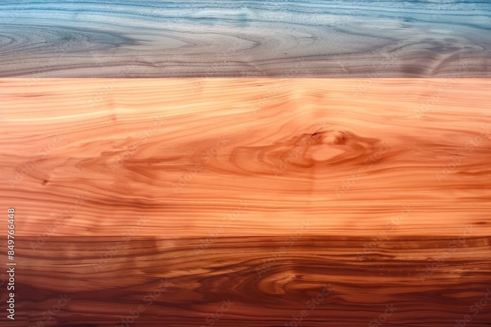 Obraz premium Hardwood surface with a warm, natural finish, showcasing a variety of wood grains and knots. Ideal for backgrounds, design elements, and showcasing natural beauty