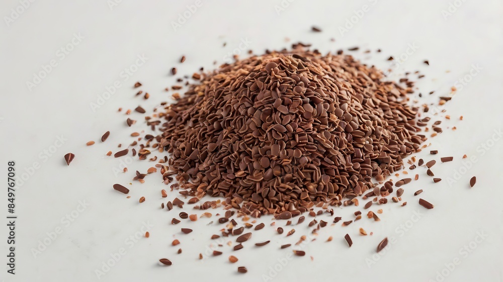 chocolate sprinkles on white background chocolate sprinkles on white background