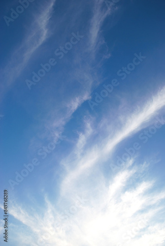gentle clouds in the blue sky