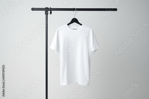T-shirt hanging hanger white.