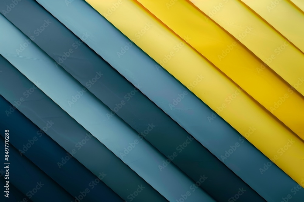 Obraz premium Vibrant digital illustration with stylish blue and yellow stripes, perfect for creative projects. Ideal for adding energy to presentations, banners, and more