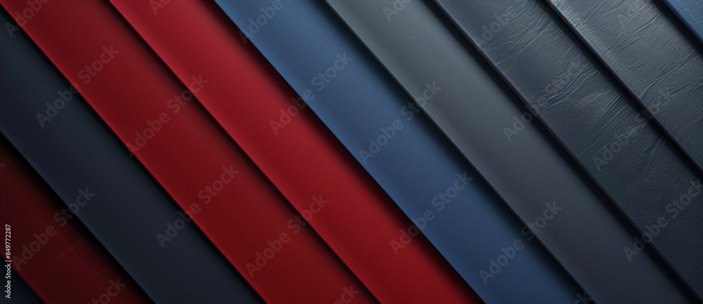 Fototapeta premium Vibrant red and blue stripes create a modern and stylish backdrop, perfect for any project
