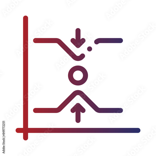 break even point gradient icon
