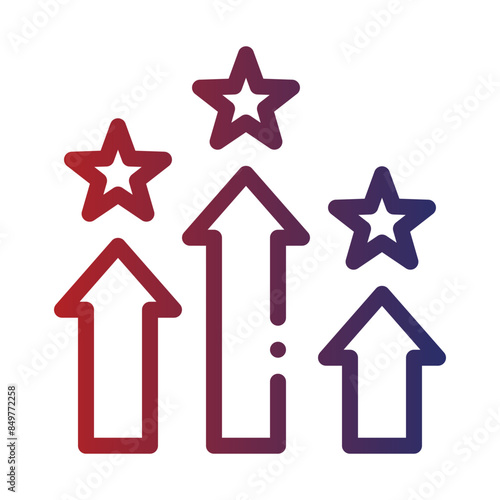 competitive advantage gradient icon