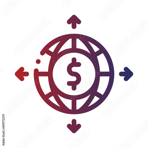 expansion gradient icon