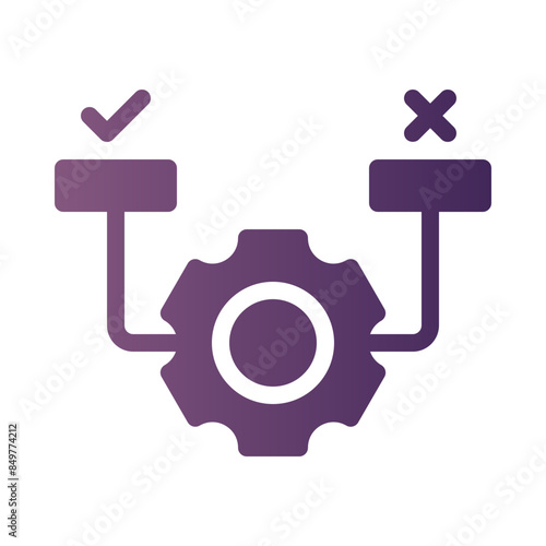 feasibility flat gradient icon