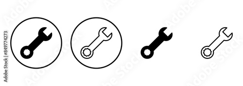 Wrench icon set. repair icon vector. tools icon vector