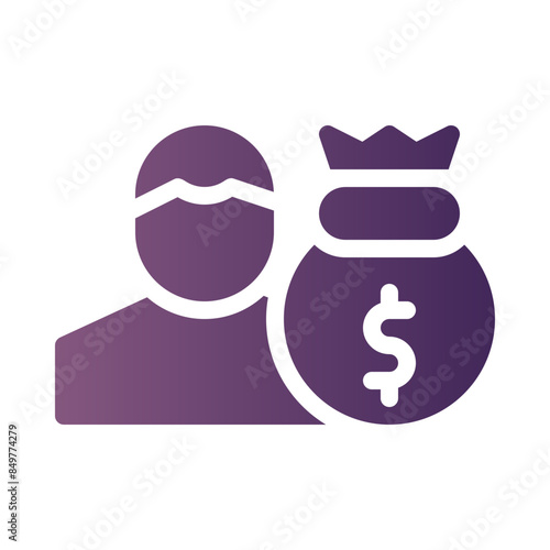 angel investor flat gradient icon