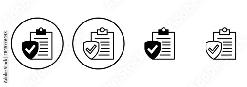 Insurance icon set. insurance symbol vector