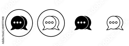 Chat icon set. speech bubble icon. comment icon vector. message. contact us