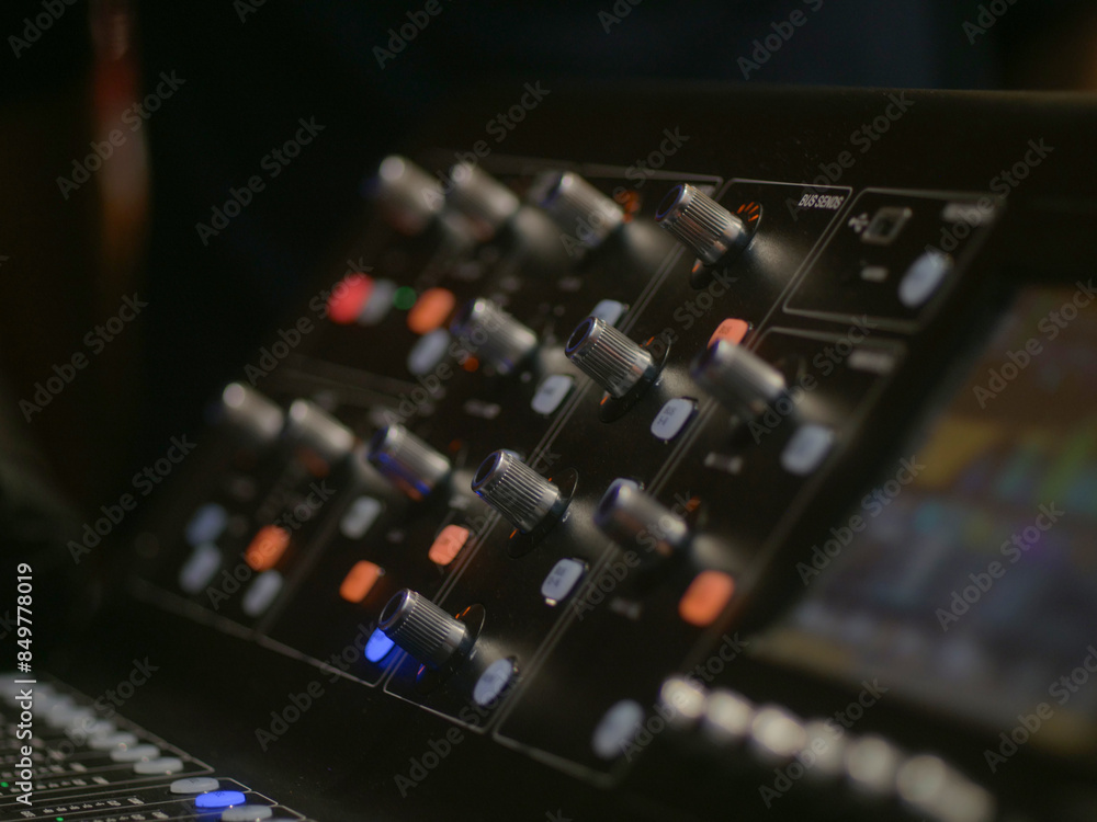 Audio mixer, sound engineer, sound mixer, concert. Audio mixer, sound engineer, sound mixer, concert.