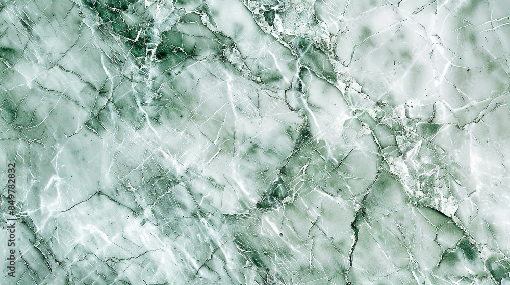 Fototapeta premium Interior and Exterior Design: Seamless Light Green, White, and Gray Marble Texture, High Resolution