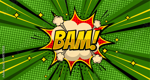 Comic Text BAM Pop Art style