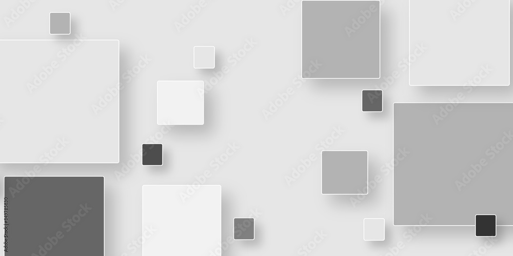 Abstract seamless modern white and gray color technology concept geometric line vector. Geometric abstract background with paper squares in bright light with soft shadows as pattern, top view. Abstract seamless modern white and gray color technology concept geometric line vector. Geometric abstract background with paper squares in bright light with soft shadows as pattern, top view.