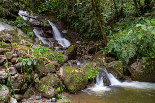 Long exposure of small waterfall photo