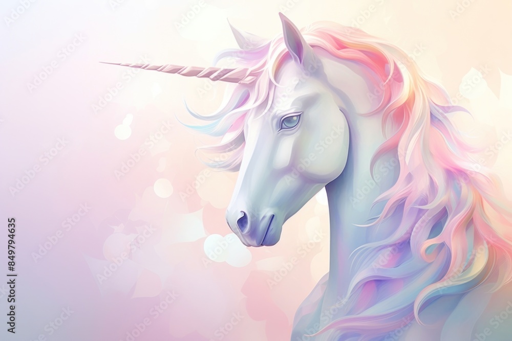 Naklejka premium Unicorn animal mammal horse.