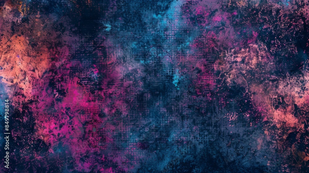 A dark and moody abstract texture with vivid blue and pink contrasting colors A dark and moody abstract texture with vivid blue and pink contrasting colors