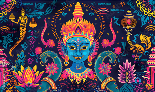 Wallpaper Mural cartoon illustrator card or background . Torontodigital.ca