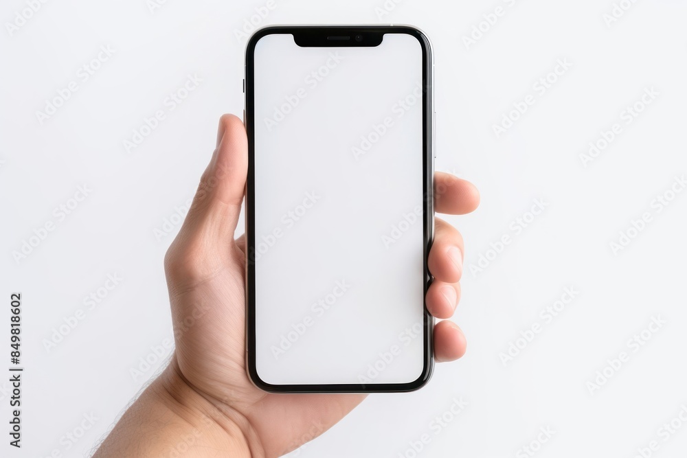 Holding phone hand white background. Holding phone hand white background.
