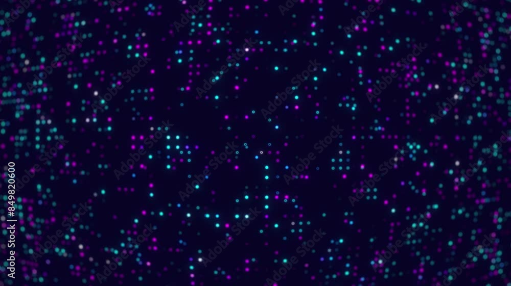 seamless loop animation of sparkling pink and blue particles on dark background for dynamic digital content seamless loop animation of sparkling pink and blue particles on dark background for dynamic digital content