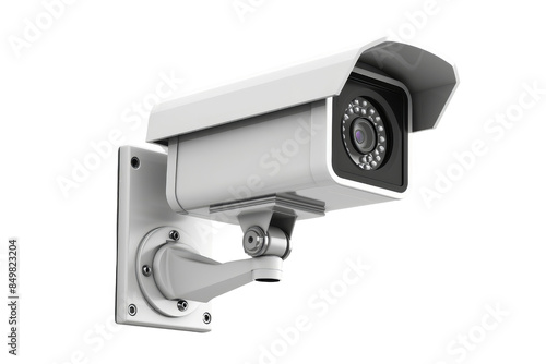 High-resolution CCTV security camera mounted on a wall for surveillance and monitoring purposes with infrared night vision technology.