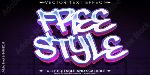 Graffiti text effect, editable spray and street text style