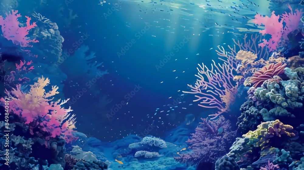 Marine Coral Reef Underwater Sea Ocean Nature Illustration which is very beautiful Marine Coral Reef Underwater Sea Ocean Nature Illustration which is very beautiful