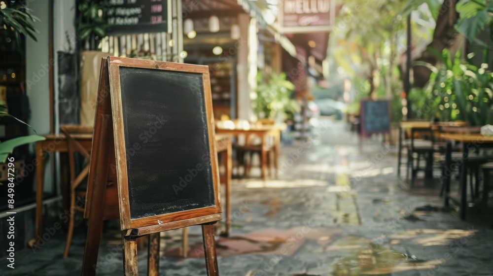 Restaurant empty menu board, chalkboard menu sign Restaurant empty menu board, chalkboard menu sign