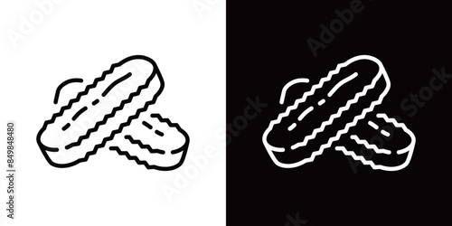 シンプルなちんすこうのラインアイコン