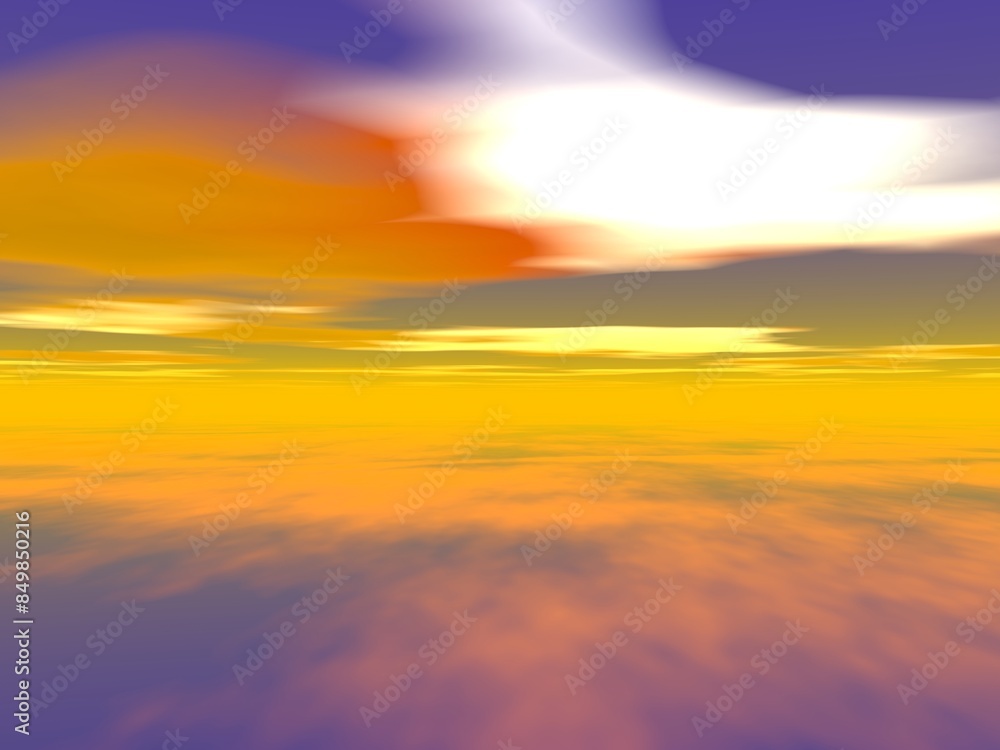 Obraz premium 幻想的な雲海と空