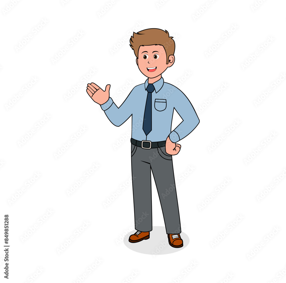 Boy Doctor Cartoon Teacher Vector Illustration Boy Doctor Cartoon Teacher Vector Illustration