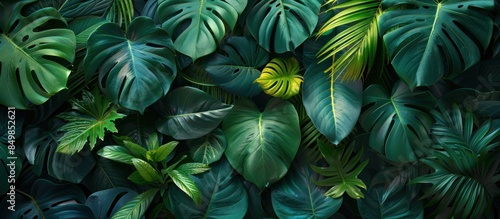  Lush Tropical Foliage Background photo