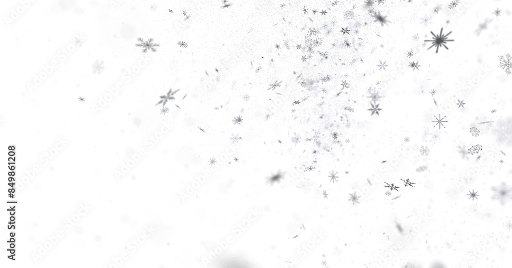 Snowflake Dance: Radiant 3D Illustration Showcasing Falling Christmas Snowflakes in Harmony Snowflake Dance: Radiant 3D Illustration Showcasing Falling Christmas Snowflakes in Harmony