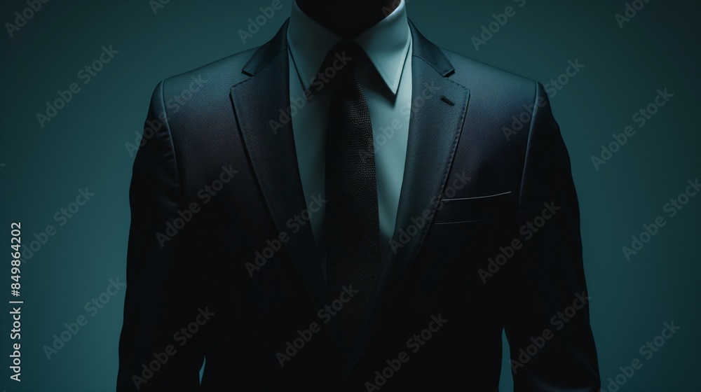 Clear and detailed shot of a businessman in a suit Clear and detailed shot of a businessman in a suit