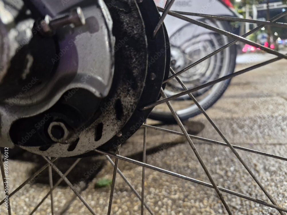 Fototapeta premium bicycle wheel detail