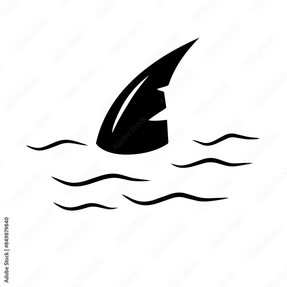 Obraz premium shark fin icon