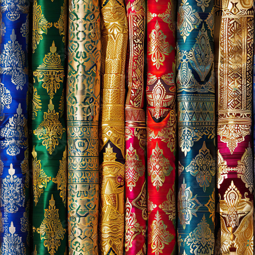 Photo of Thai silk with a pattern © Dreim