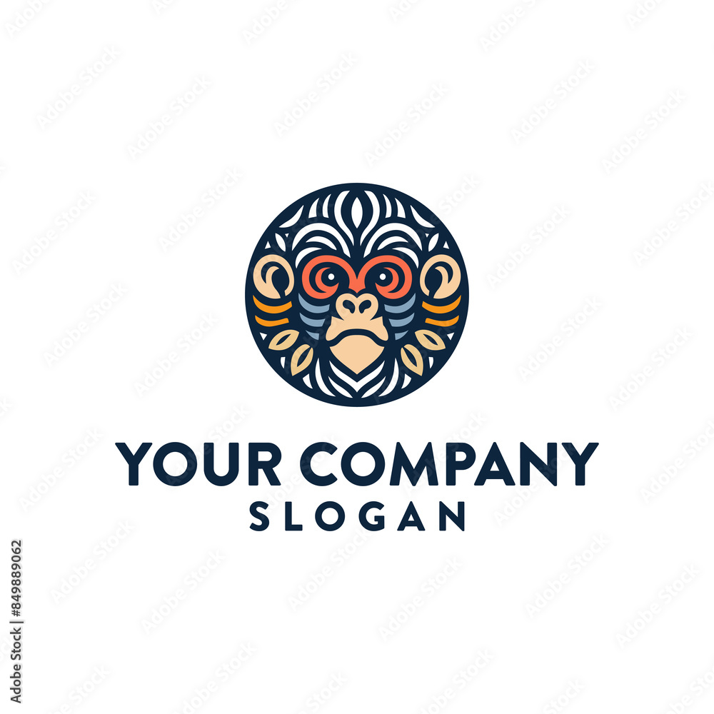 Abstract monkey logo design Abstract monkey logo design