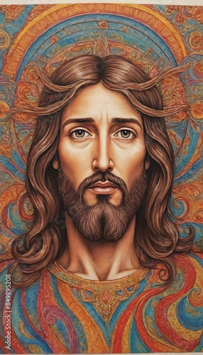 Jesus Christ portrait illustration 2d