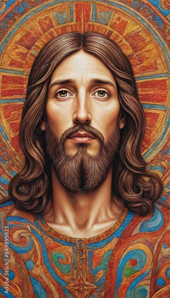 Jesus Christ portrait illustration 2d Jesus Christ portrait illustration 2d