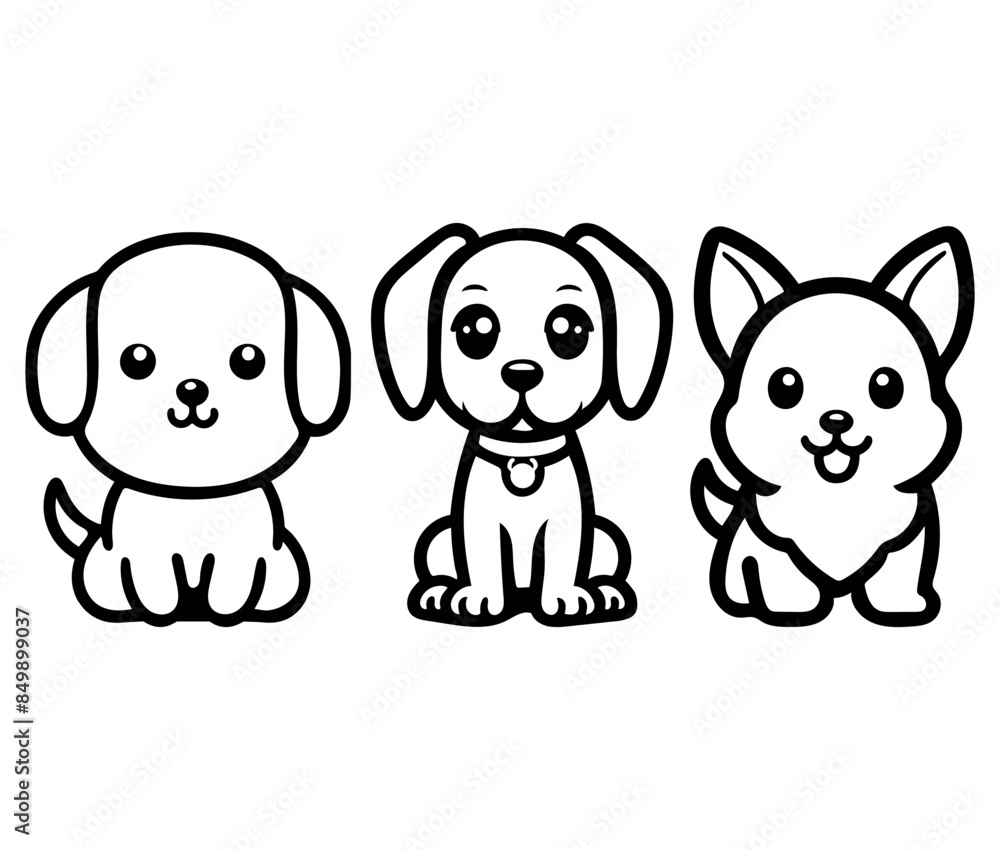 Cheerful Dog Sitting Cartoon Character Cheerful Dog Sitting Cartoon Character