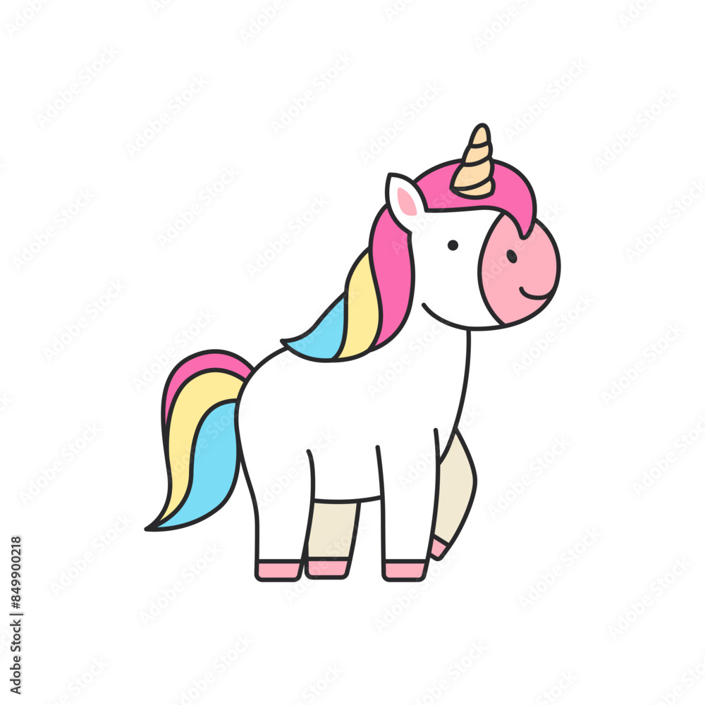 Fototapeta premium Cute unicorn illustration