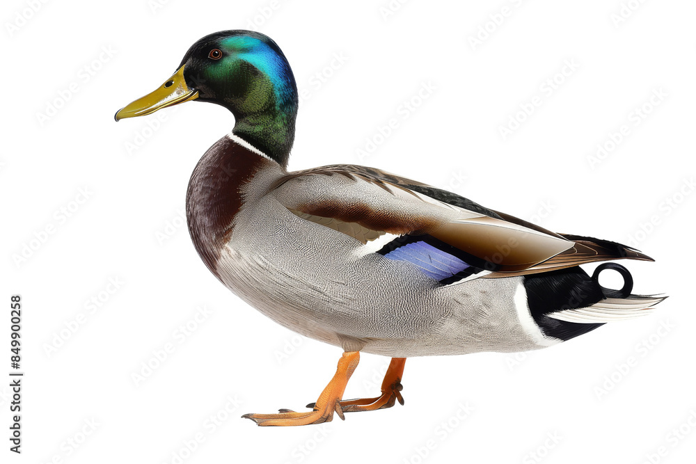 Close-up of a beautiful mallard duck standing, showcasing its vibrant plumage and natural beauty. Perfect for wildlife and nature stock photography. Close-up of a beautiful mallard duck standing, showcasing its vibrant plumage and natural beauty. Perfect for wildlife and nature stock photography.